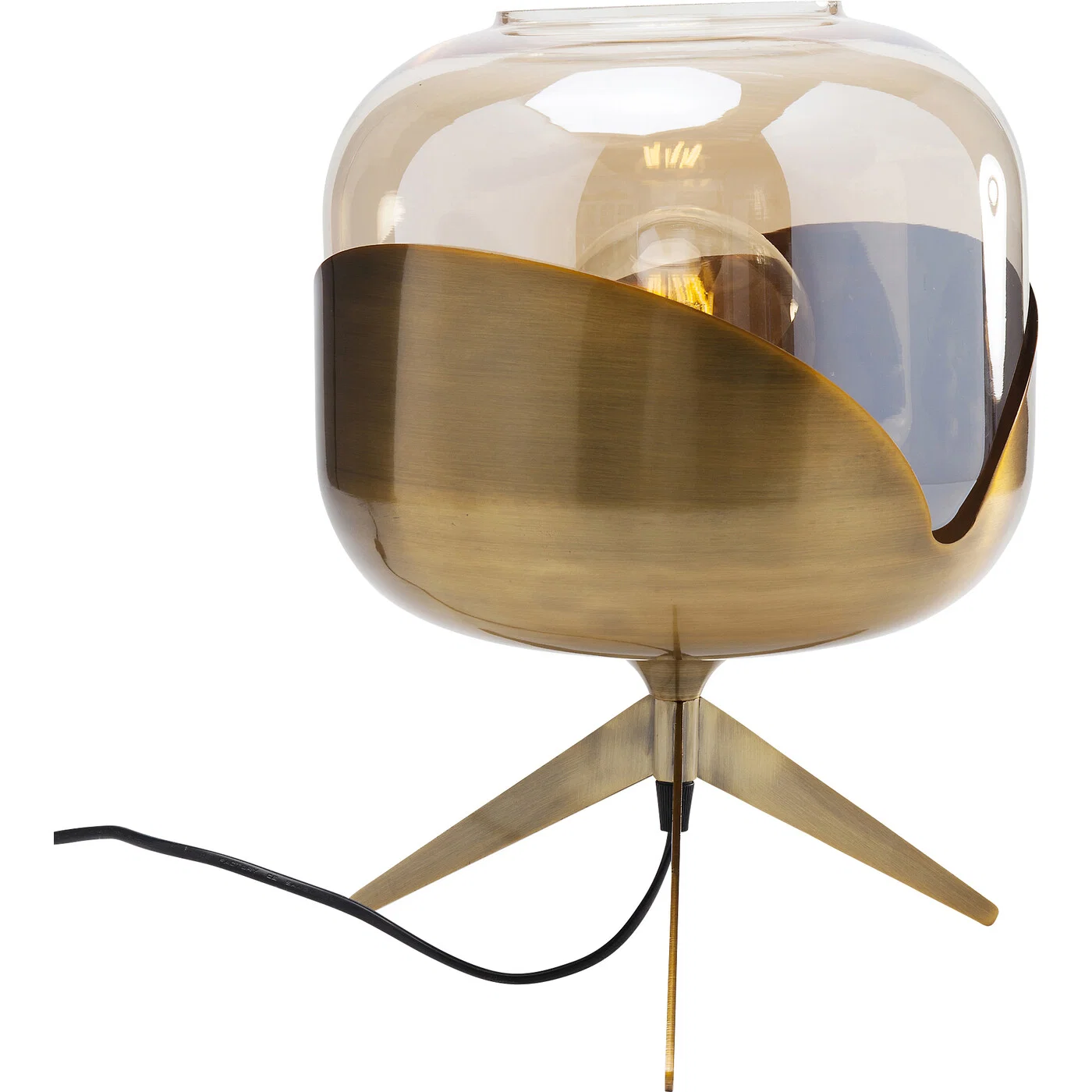 Tischleuchte Goldglaskelch Kugel 35 cm