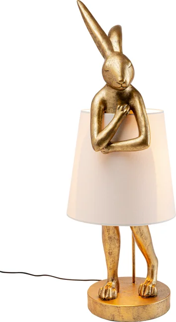 Tischleuchte Goldhase Weiß 88 cm