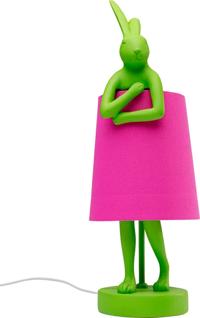 Tischleuchte Hasenfigur Grün/Pink 50 cm
