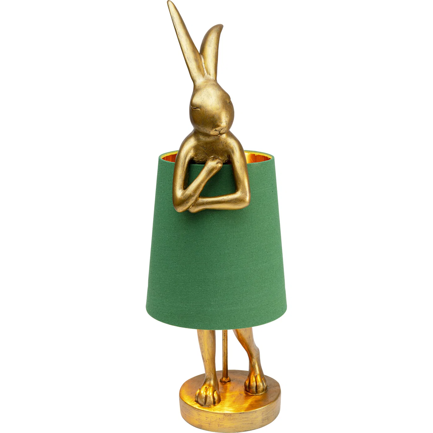Tischleuchte Hasenlicht Gold/Grün 68 cm