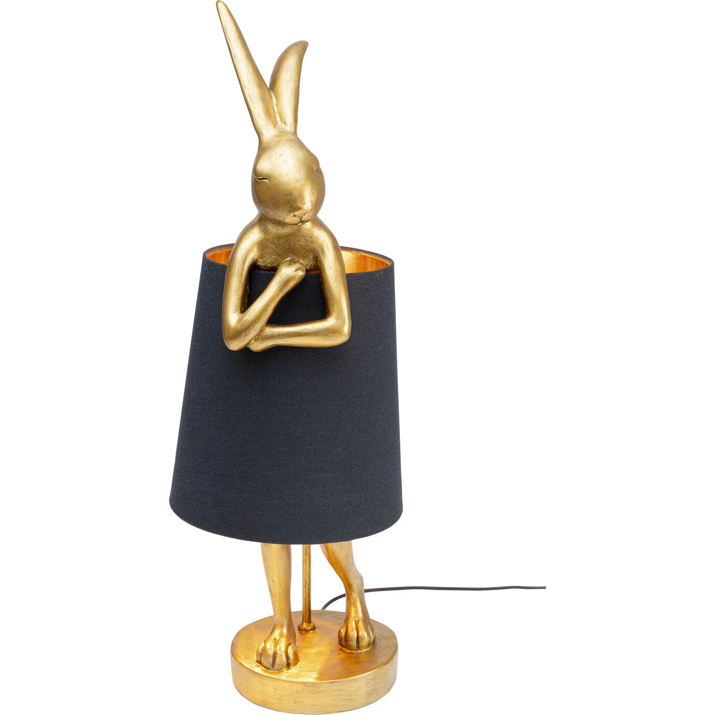 Tischleuchte Hasenlicht Gold/Schwarz 68 cm