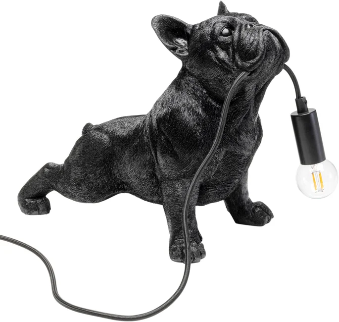 Tischleuchte Hundebegleiter Schwarz 35 cm