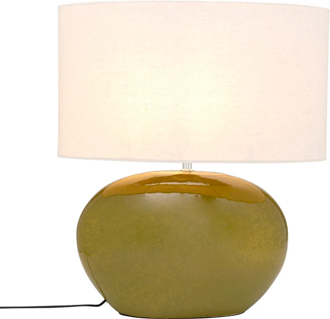 Tischleuchte Keramiktaler Grün 50 cm