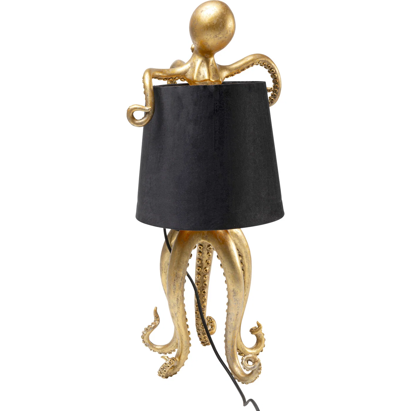 Tischleuchte Krakenlicht Gold/Schwarz 60 cm