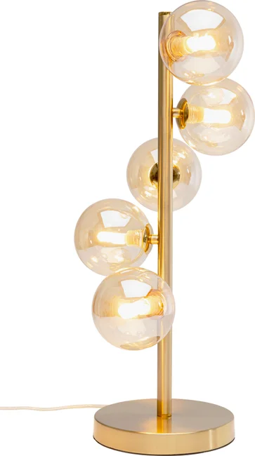 Tischleuchte Kugeltreppe Messing 54 cm