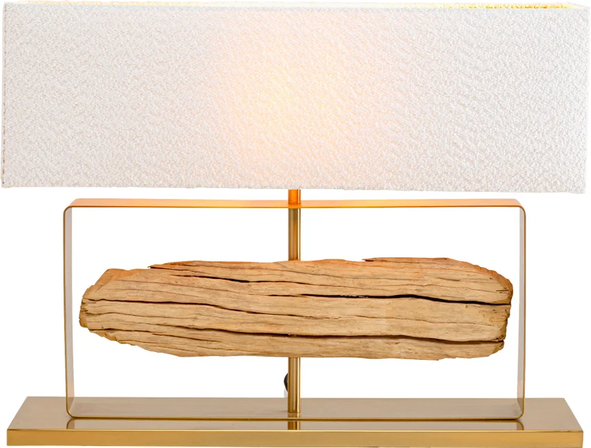 Tischleuchte Naturast Gold 60 cm