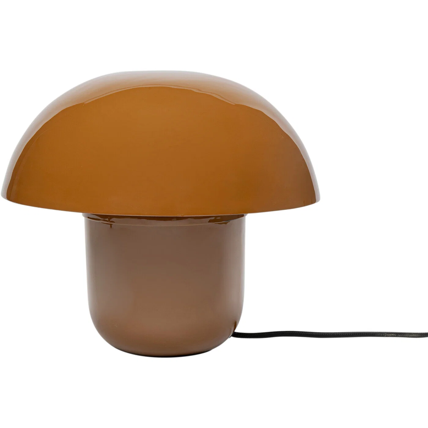 Tischleuchte Pilzlicht Glanz Braun 27 cm