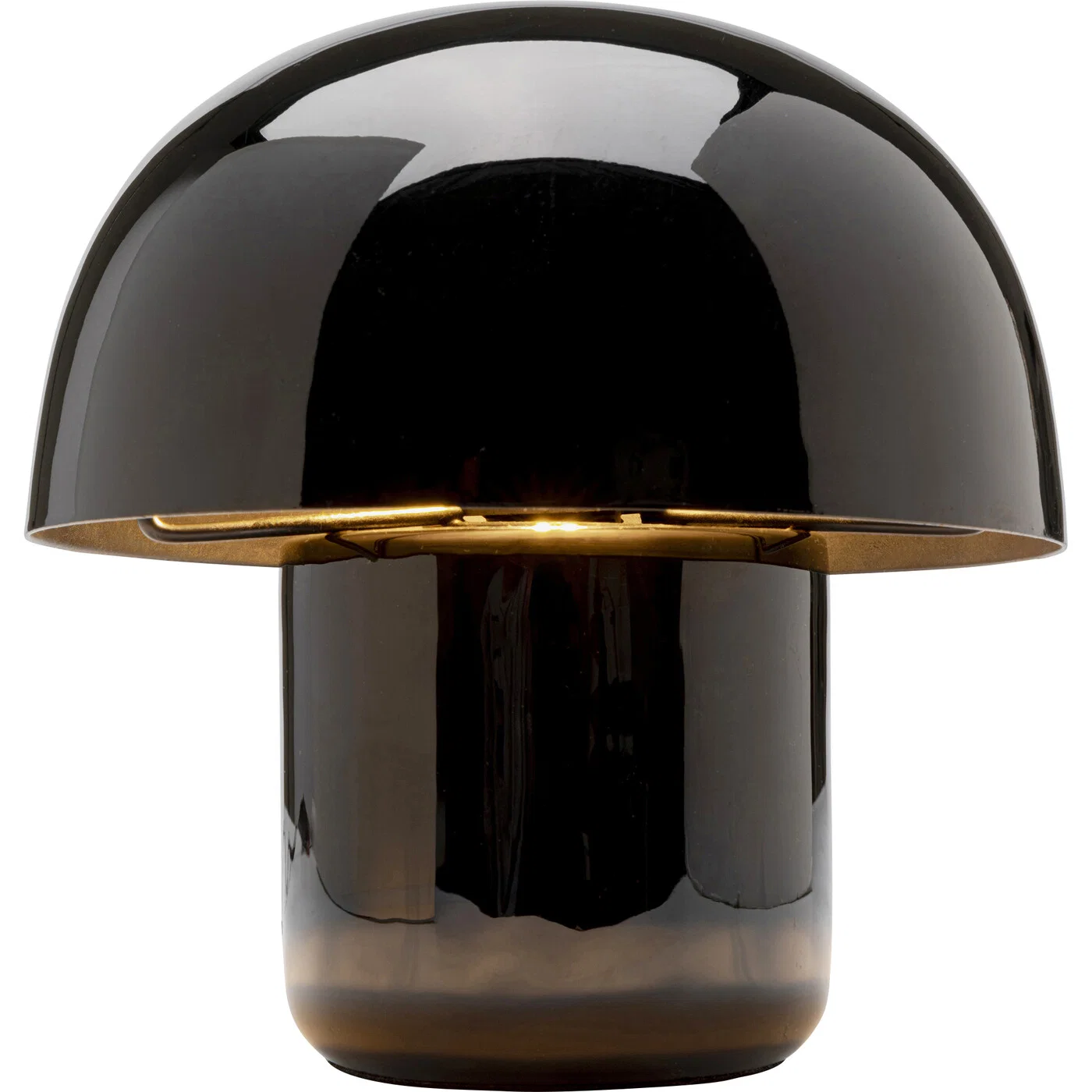 Tischleuchte Pilzlicht Glanz Schwarz 20 cm