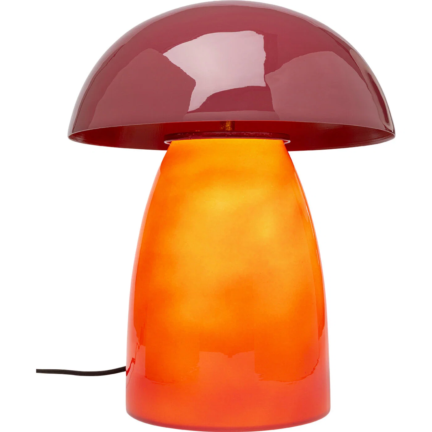 Tischleuchte Pilzschirm Himbeere 37 cm