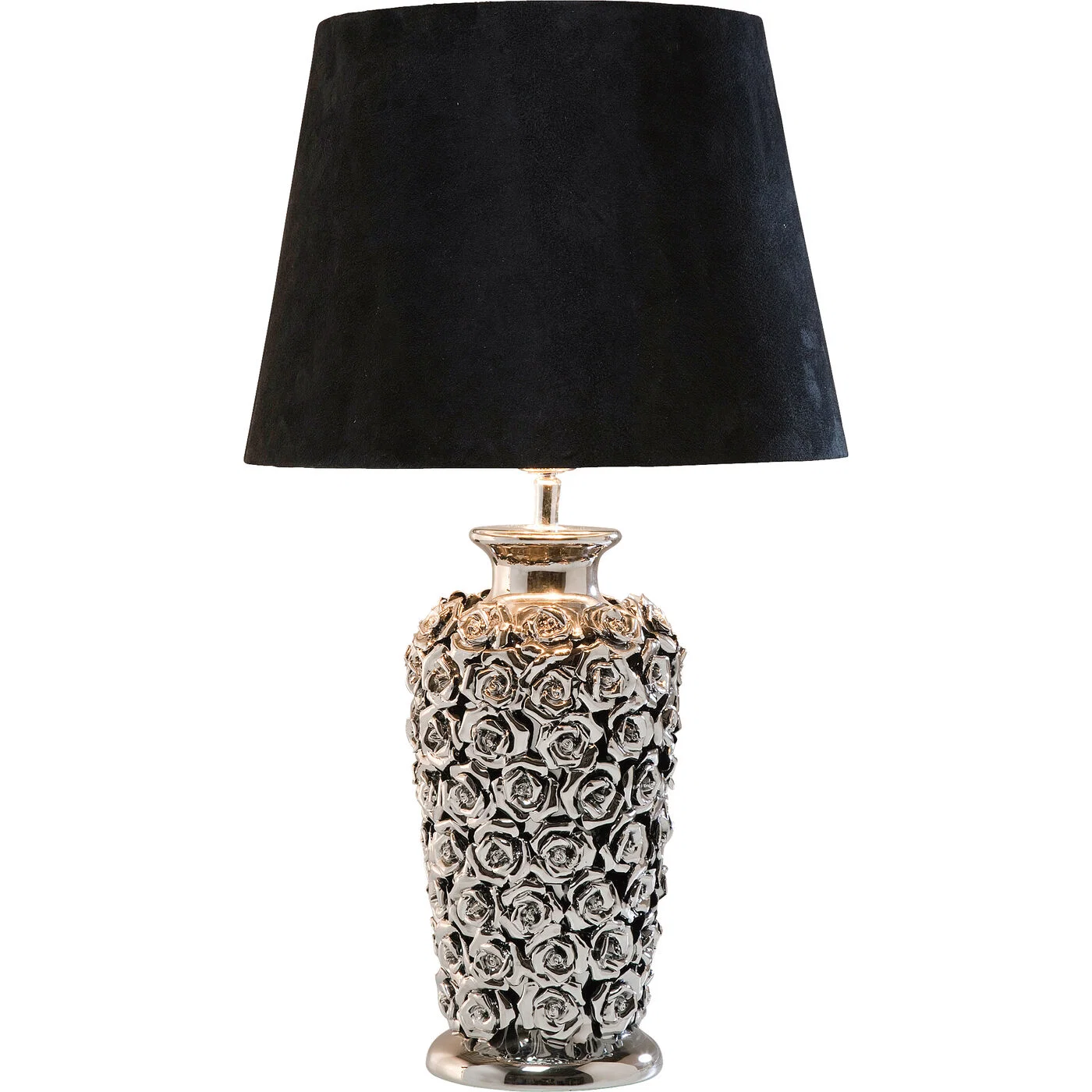 Tischleuchte Rosenlicht Silber 57 cm