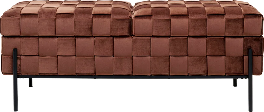 Truhenbank Flechtglanz Mocca 121 cm