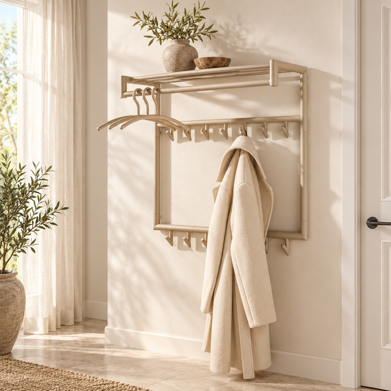 Garderobe Linus hoch 2x7 Haken