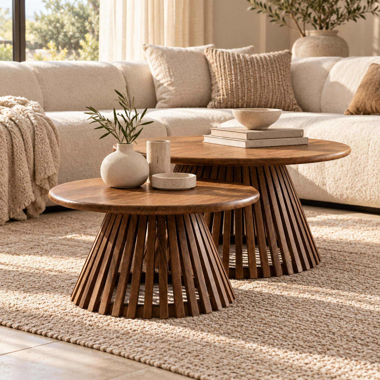 Couchtisch Hain Konus Set aus 2