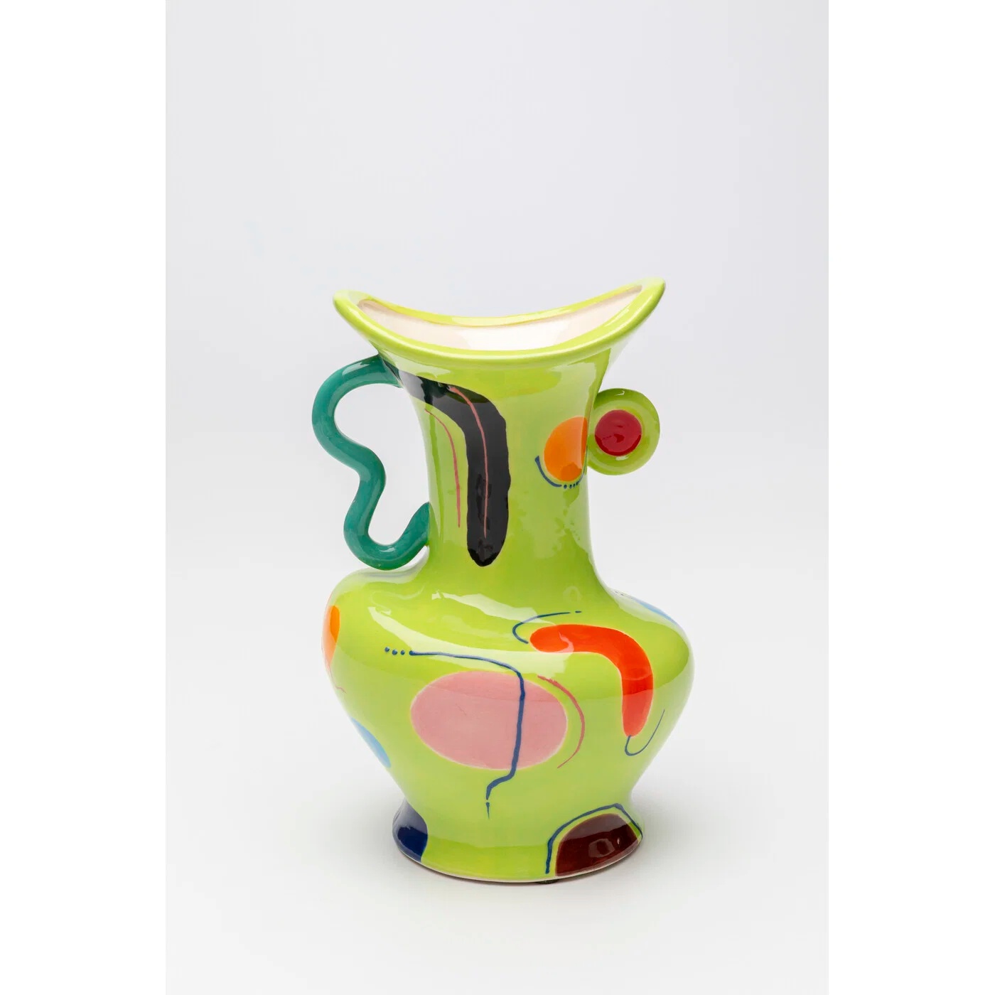 Vase Abstraktes Gesicht Grün 25 cm