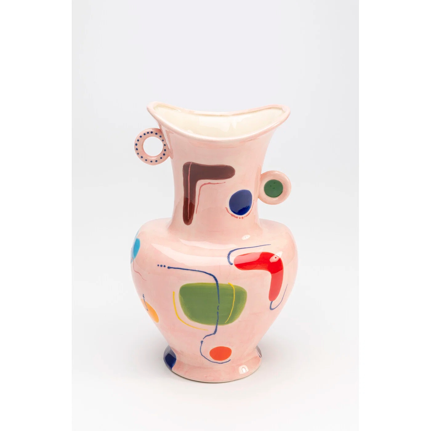 Vase Abstraktes Gesicht Rosa 32 cm