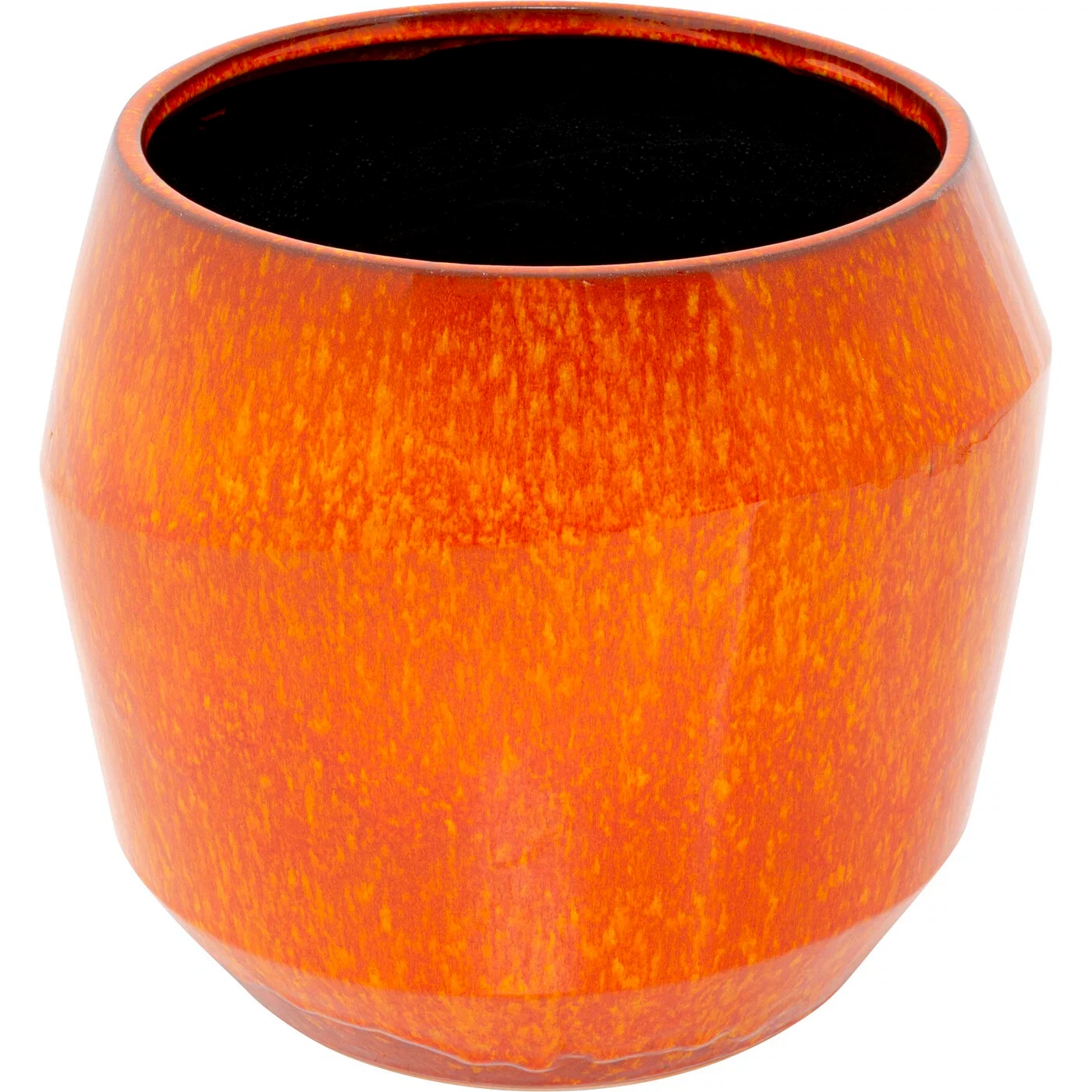 Vase Bauchform in Orange 39 cm