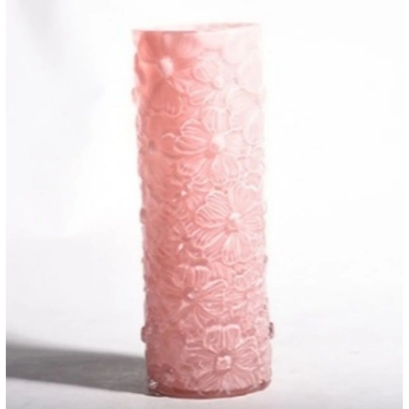 Vase Blütenrelief Rosa 33 cm