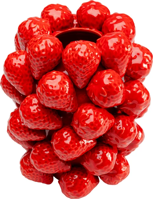 Vase Erdbeergarten Rot 24 cm