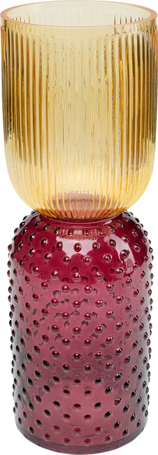 Vase Farbduett Gelb-Lila 38 cm