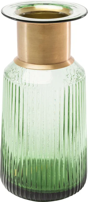 Vase Glasfacetten Grün 30 cm