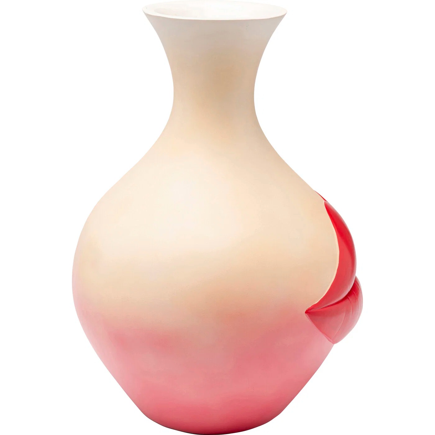 Vase in Weiß, Rosa und Orange 50 cm