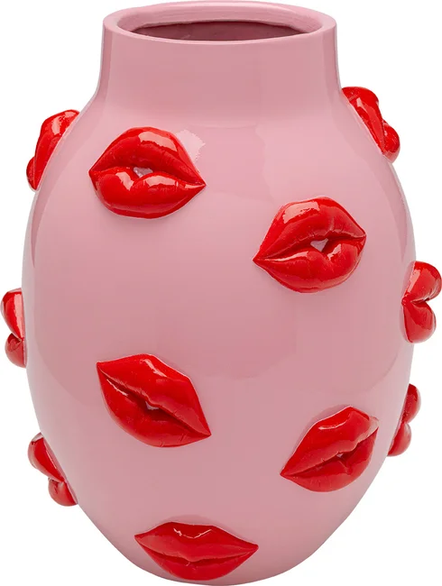 Vase Kussmund Rosa/Rot 31 cm