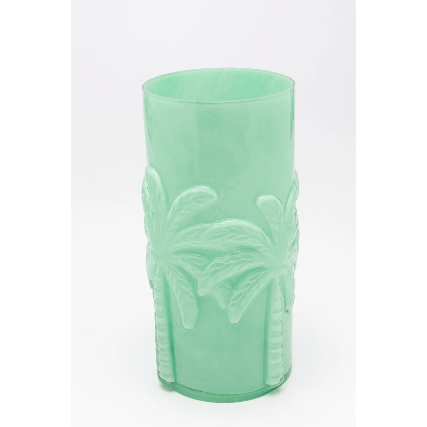 Vase Palmenrelief Mint 31 cm