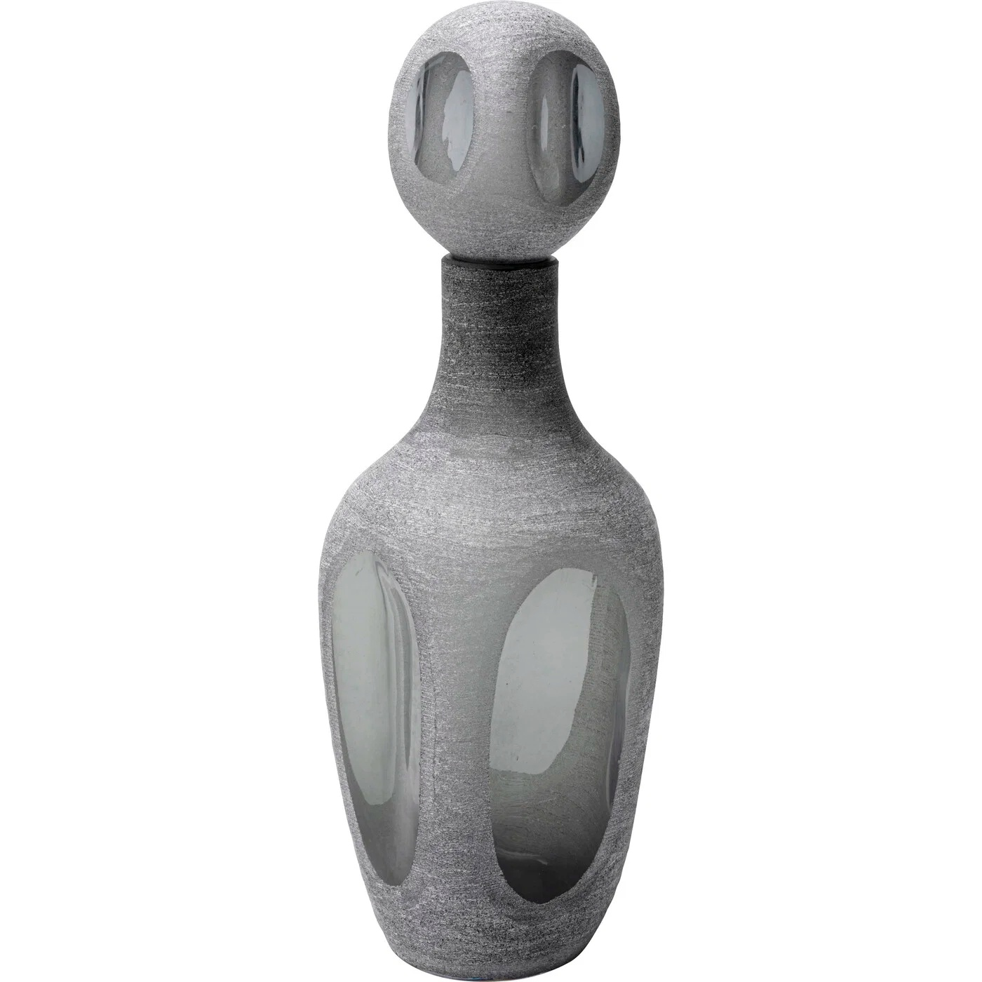 Vase Skulptural in Grau 47 cm