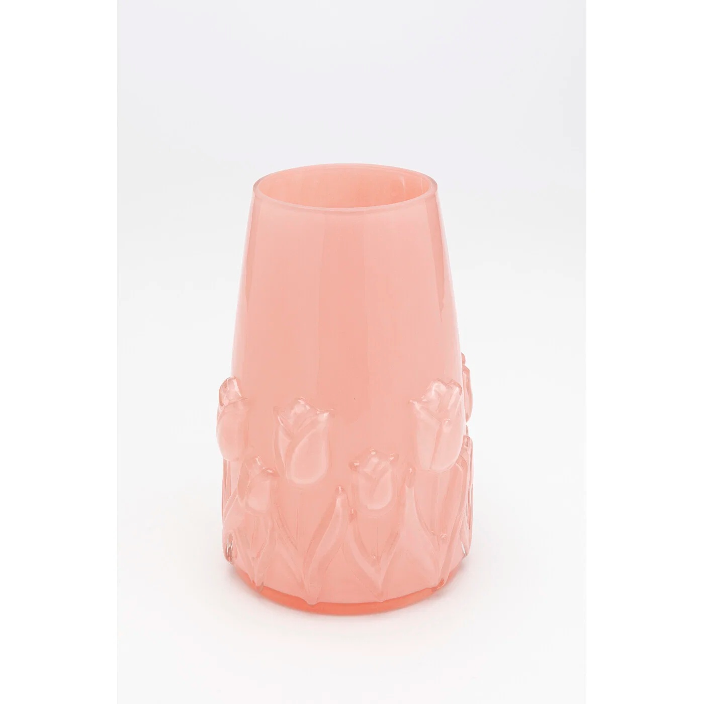 Vase Vogelrelief Rosa 22 cm