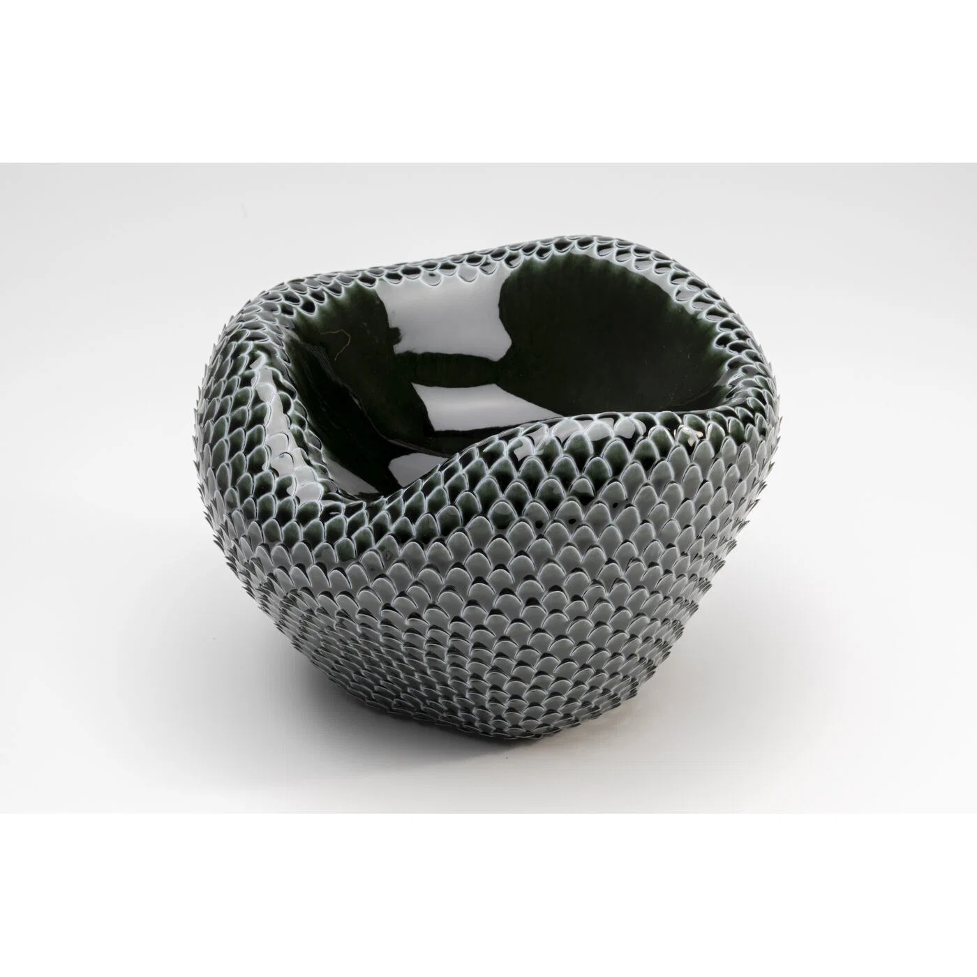 Vase Wabenstruktur Anthrazit 21 cm