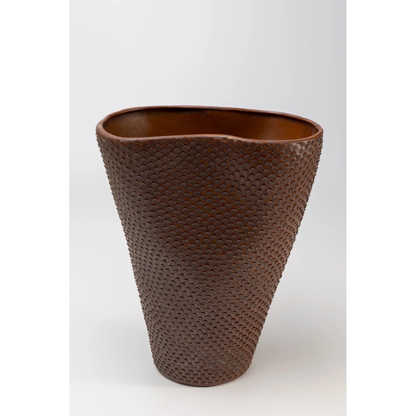 Vase Wabenstruktur Braun 47 cm
