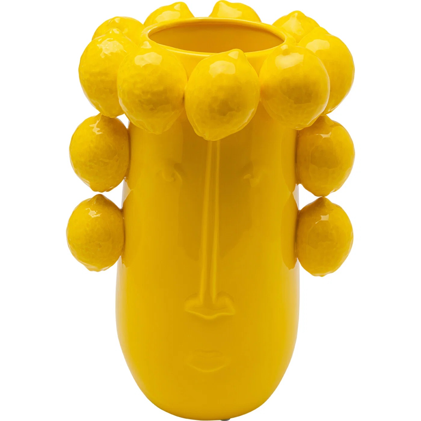 Vase Zitronengesicht Gelb 34 cm