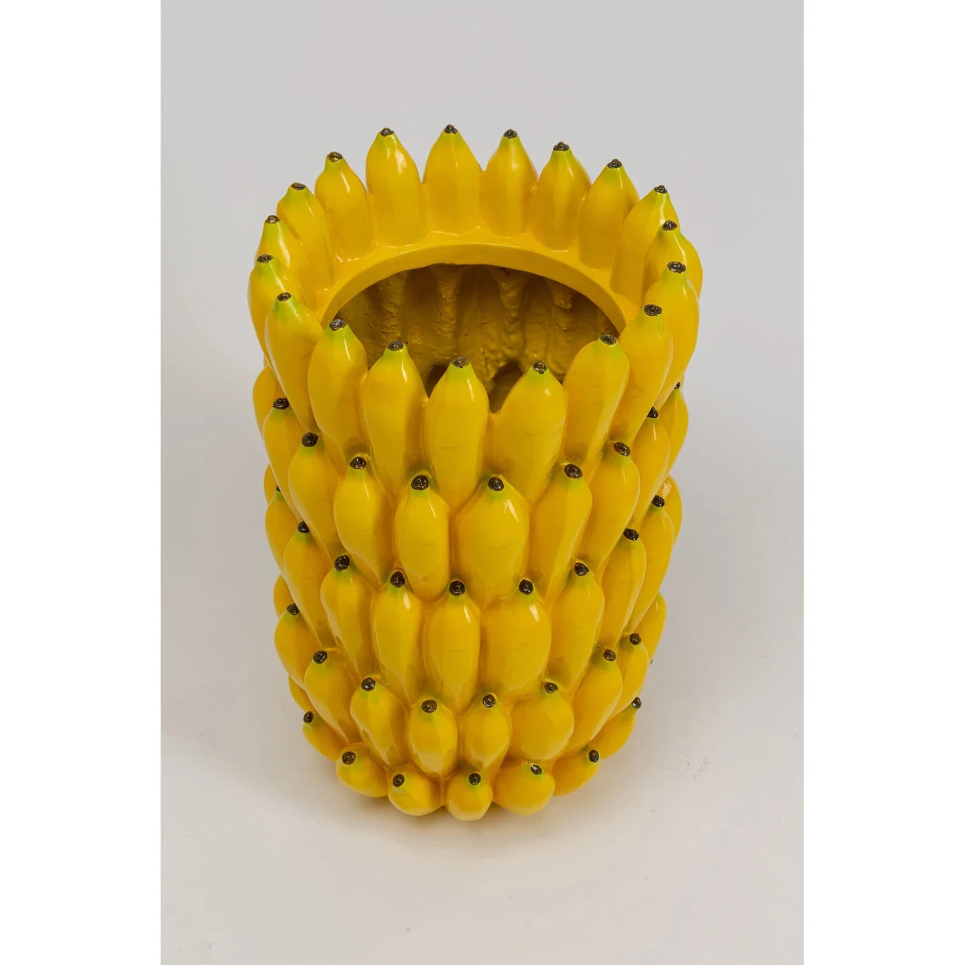 Vase Bananenrelief Gelb 56 cm