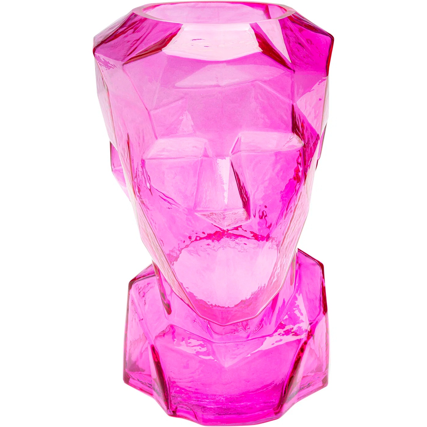 Vase Facettengesicht Pink 30 cm