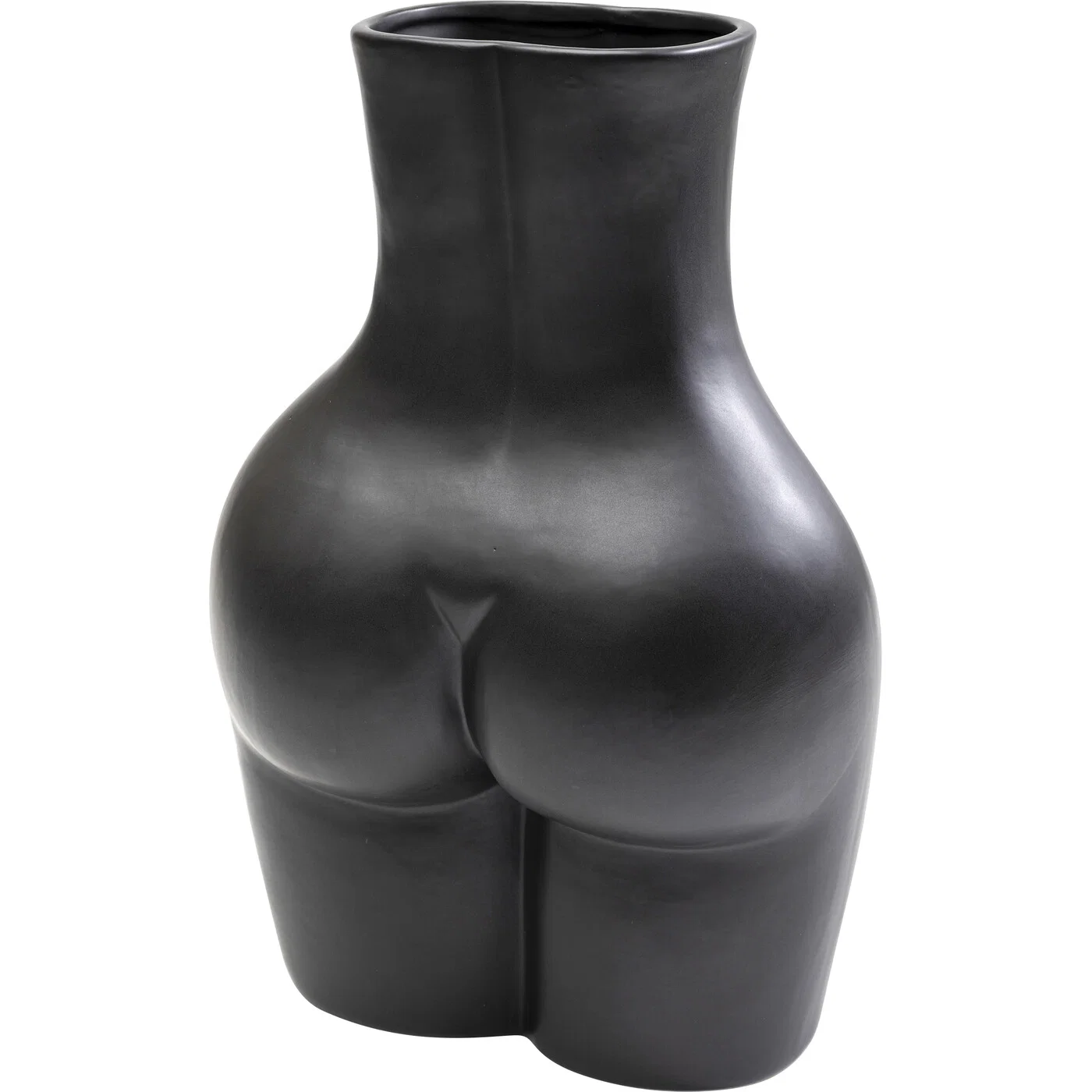 Vase Frauengestalt Schwarz 40 cm