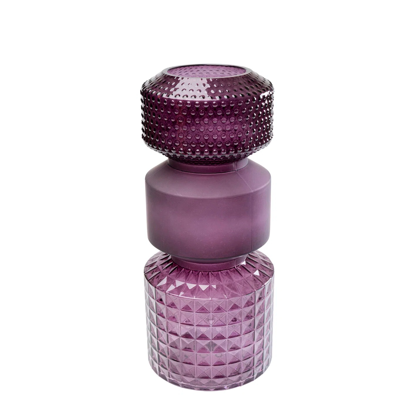Vase Glasduett Pink 42 cm