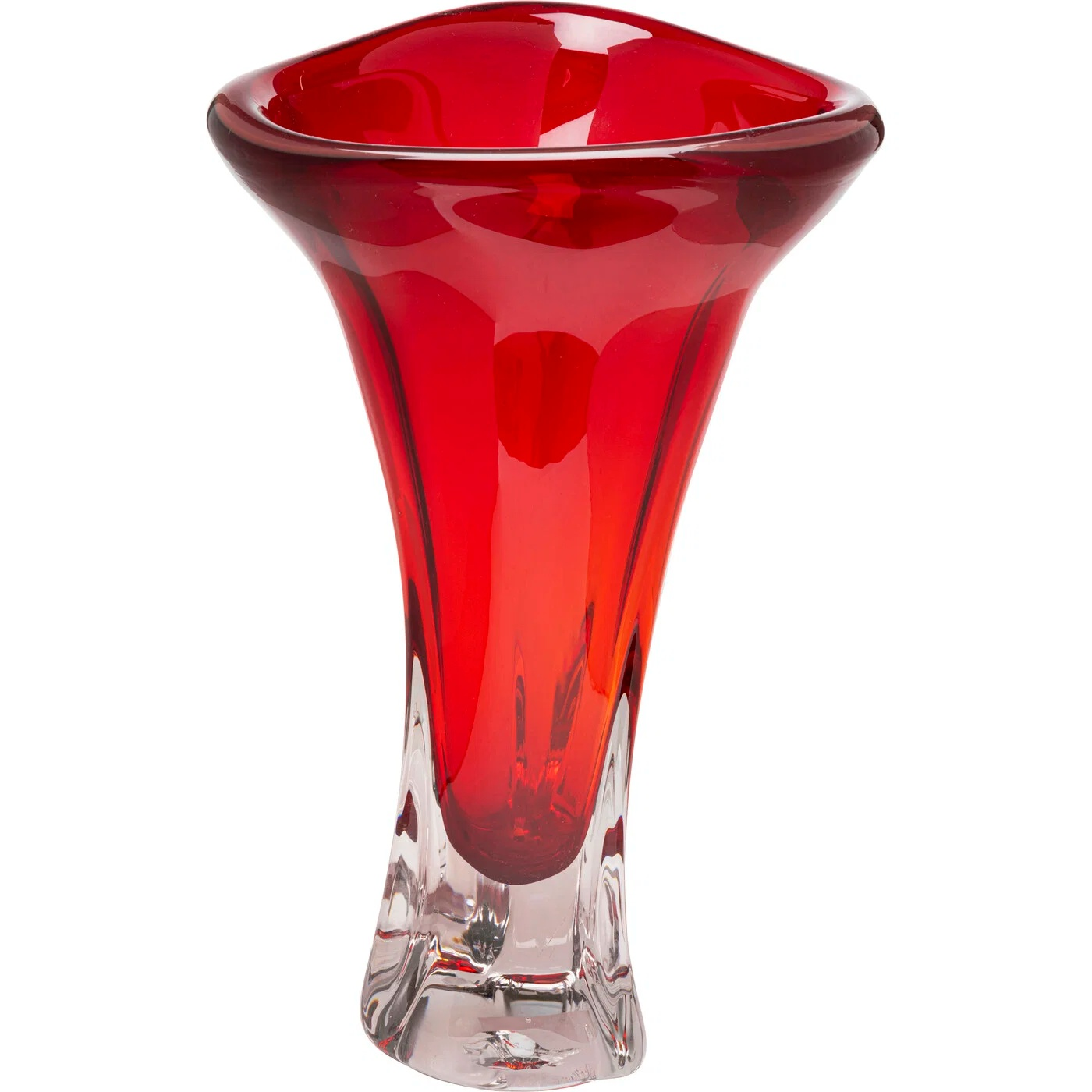 Vase Glasfächer Rot 36 cm