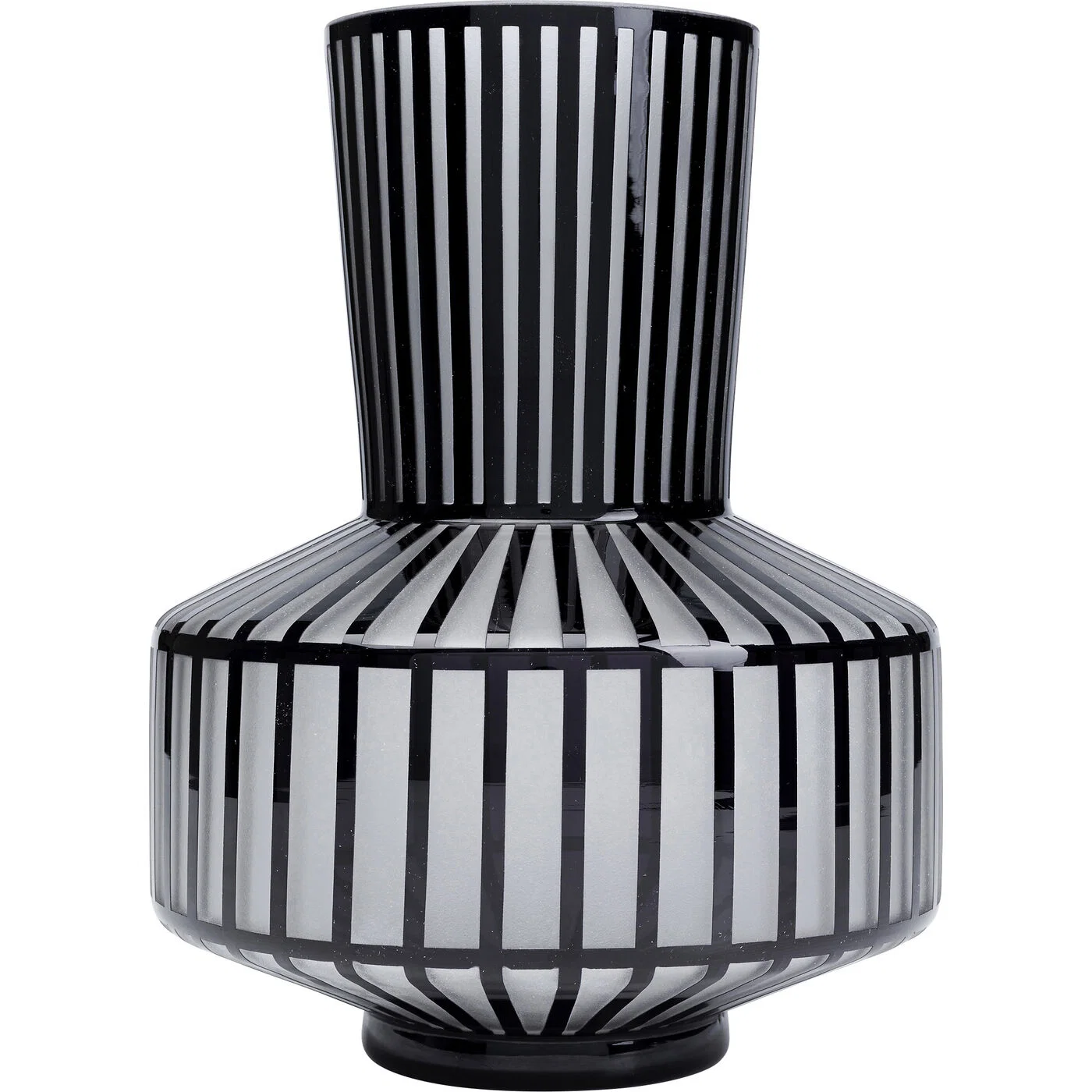 Vase Glaslinie Schwarz-Weiß 31 cm