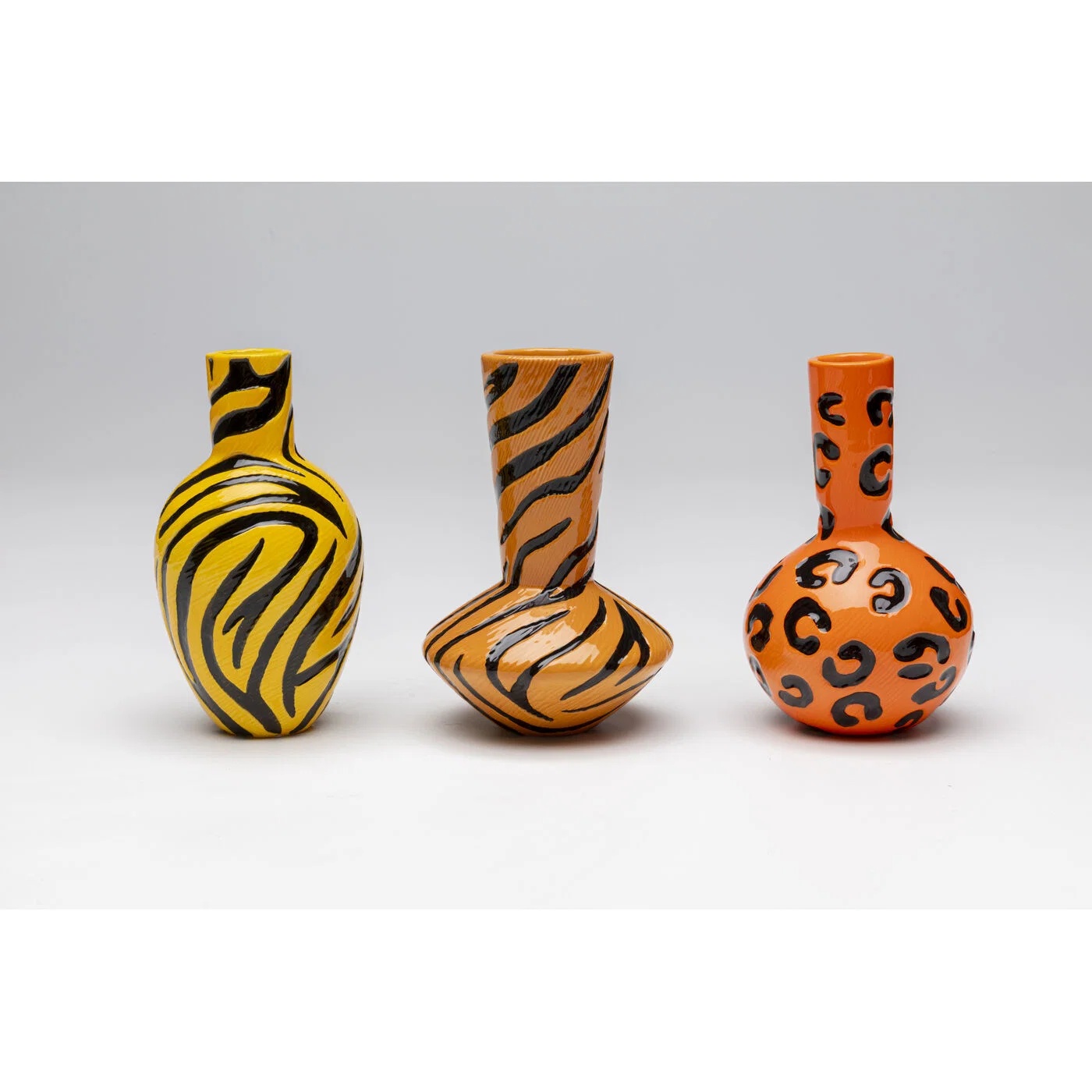 Vasen Tiermuster 3er-Set 16 cm