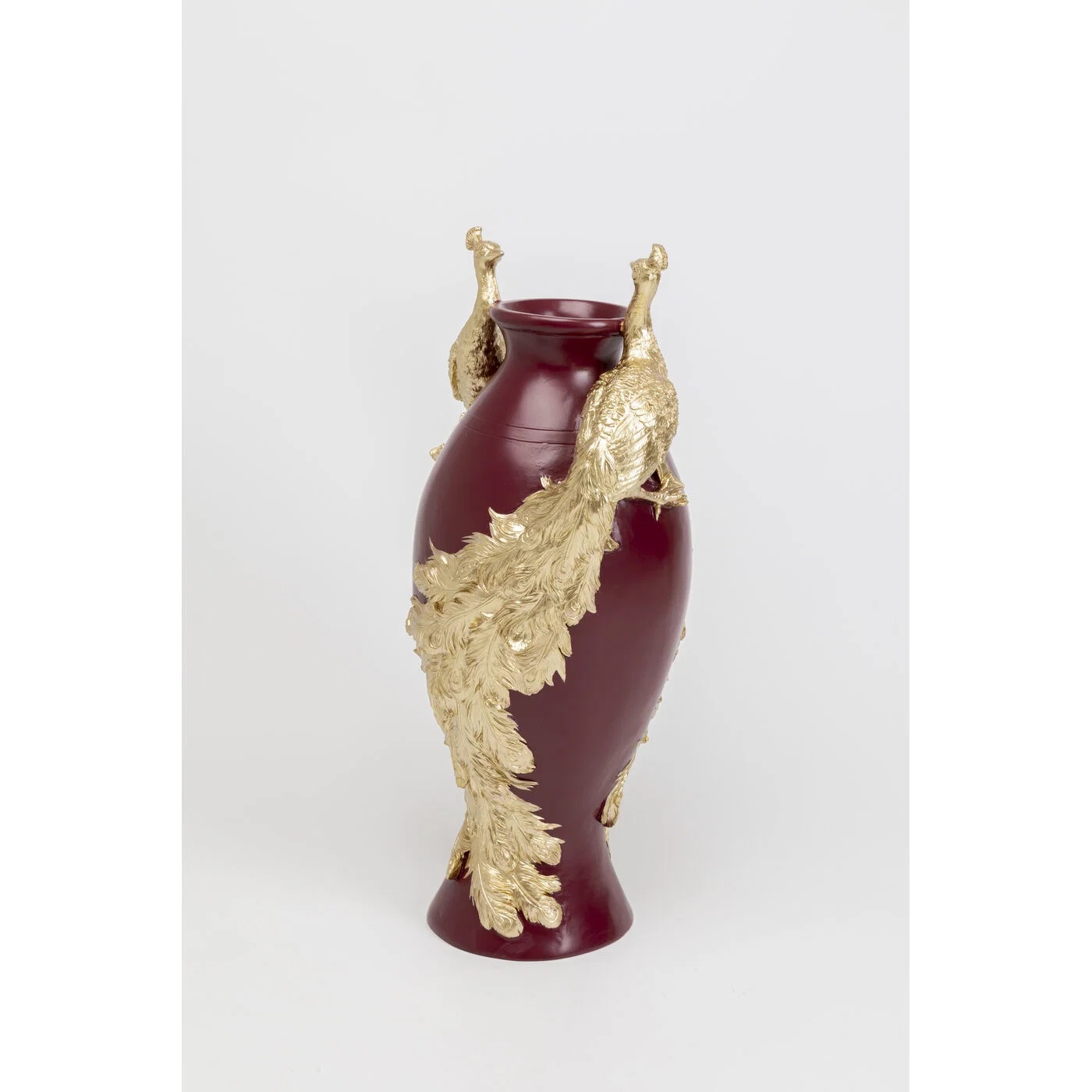 Vase Pfauenrelief Bordeaux 77 cm