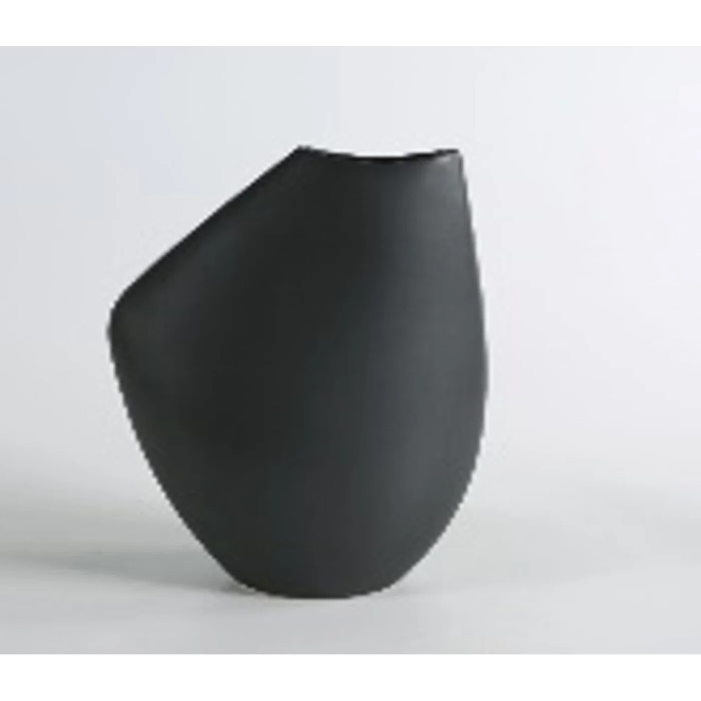Vase Schrägform Schwarz 40 cm