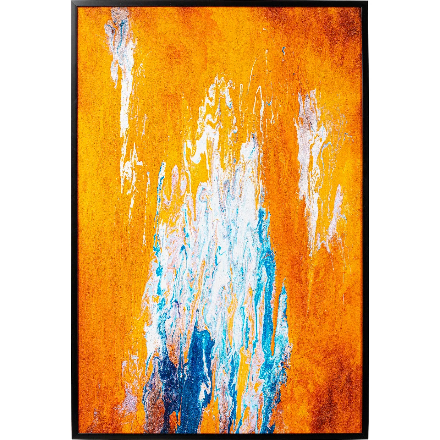 Wandbild Abstrakt in Orange 120 × 180 cm