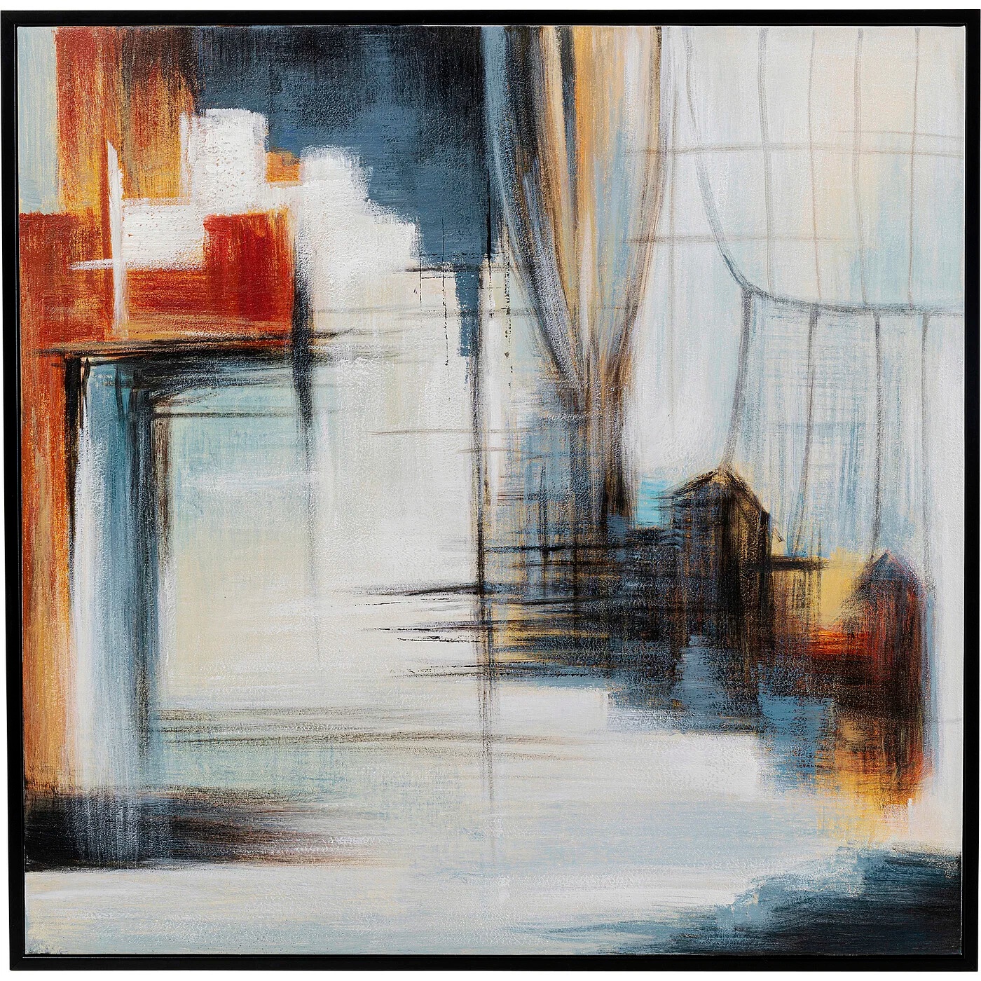 Wandbild Abstrakte Stadt 100 × 100 cm