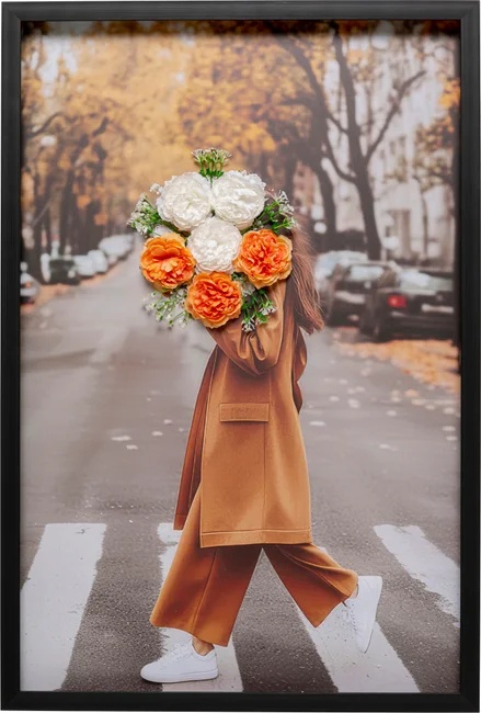 Wandbild Blumenstrauß im Frühling 64 × 94 cm