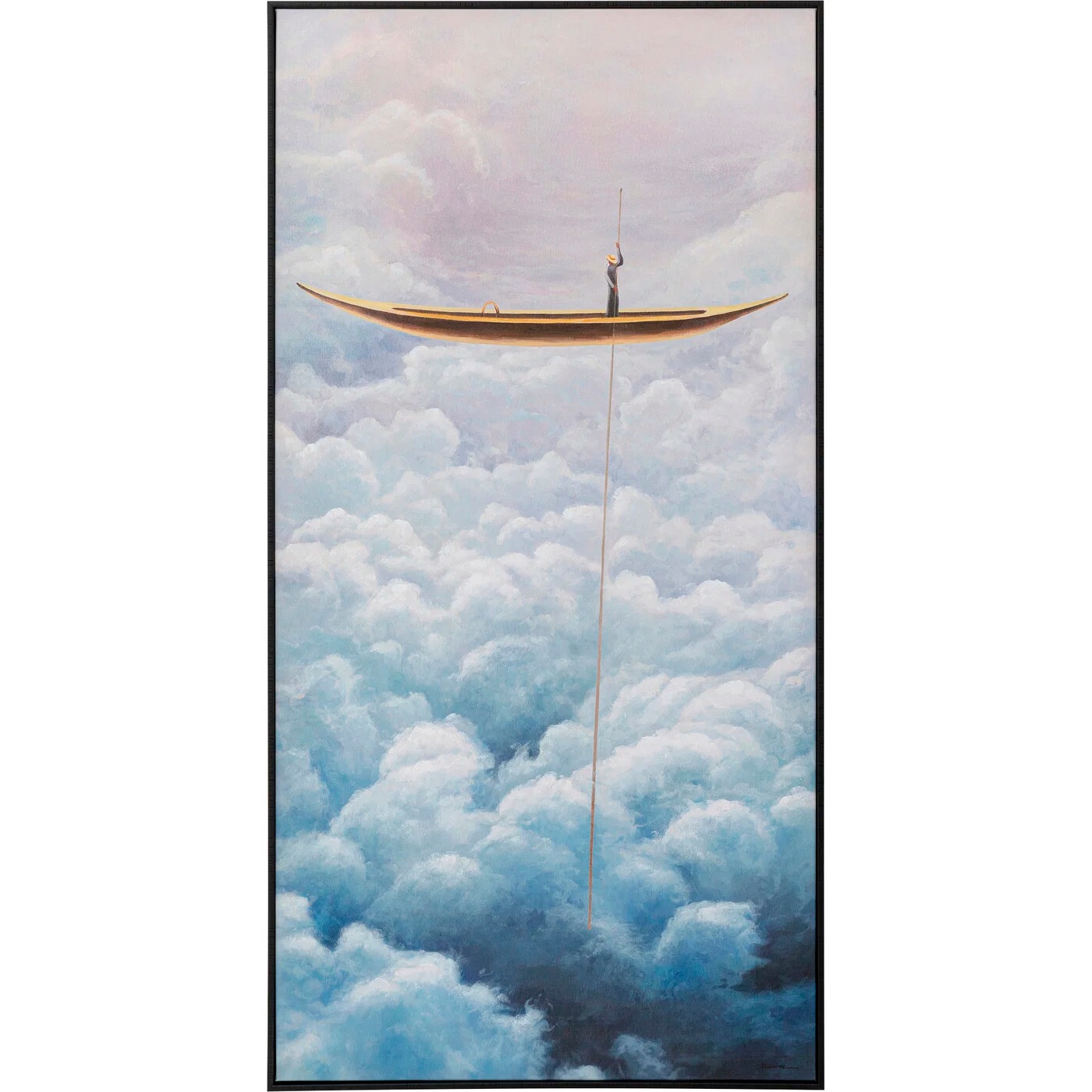 Wandbild Boot über den Wolken 60 × 120 cm