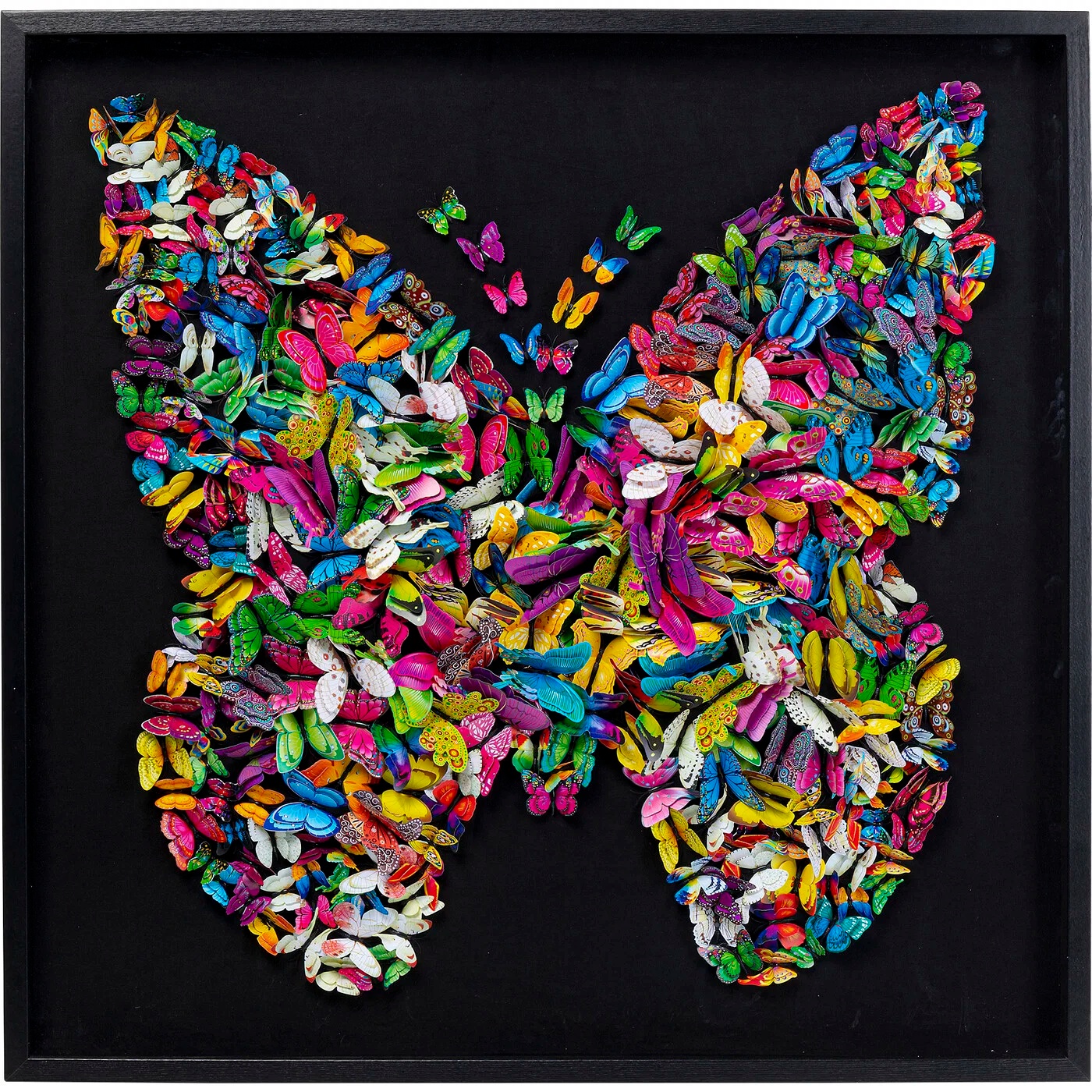 Wandbild Bunte Schmetterlinge 120 × 120 cm