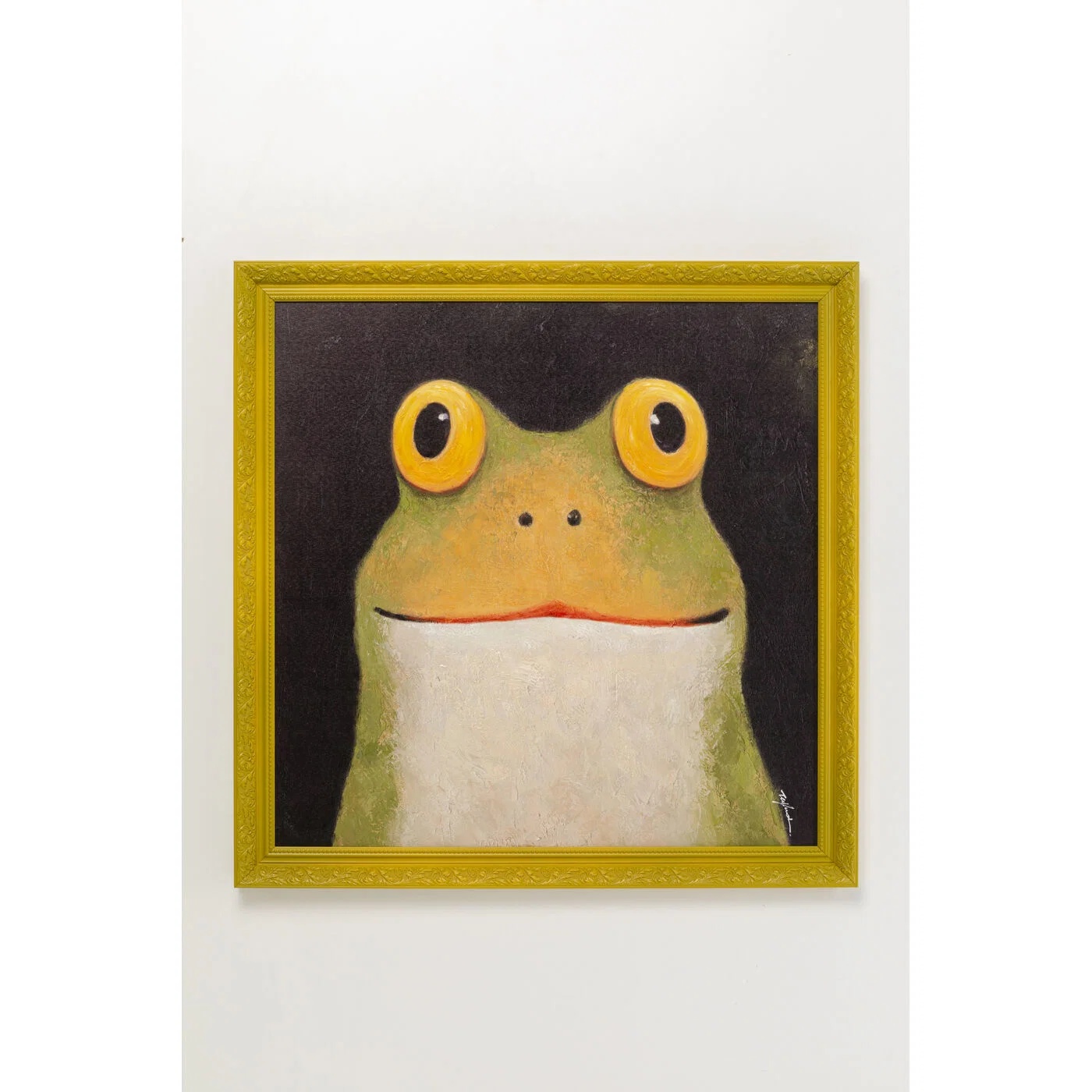 Wandbild Froschporträt 80 × 80 cm