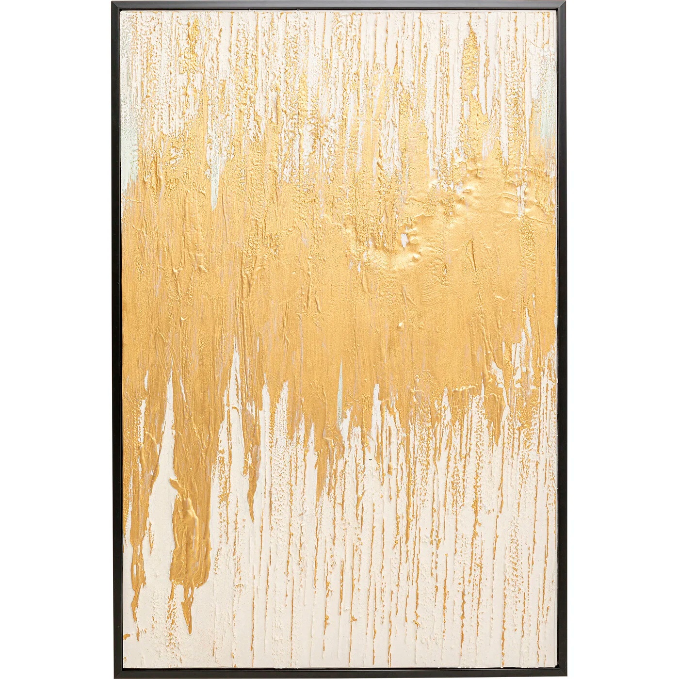 Wandbild Goldene Farblinien 80 × 120 cm