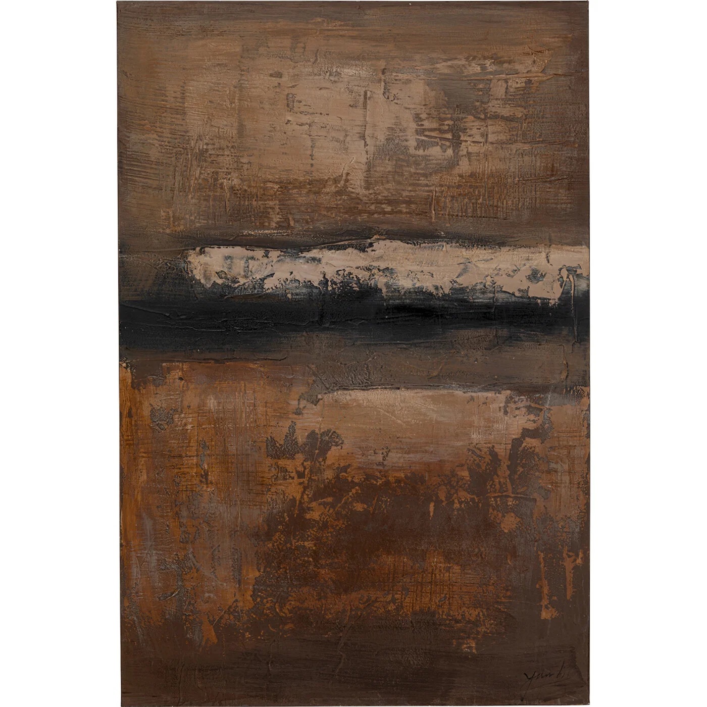 Wandbild Horizont in Braun 100 × 150 cm