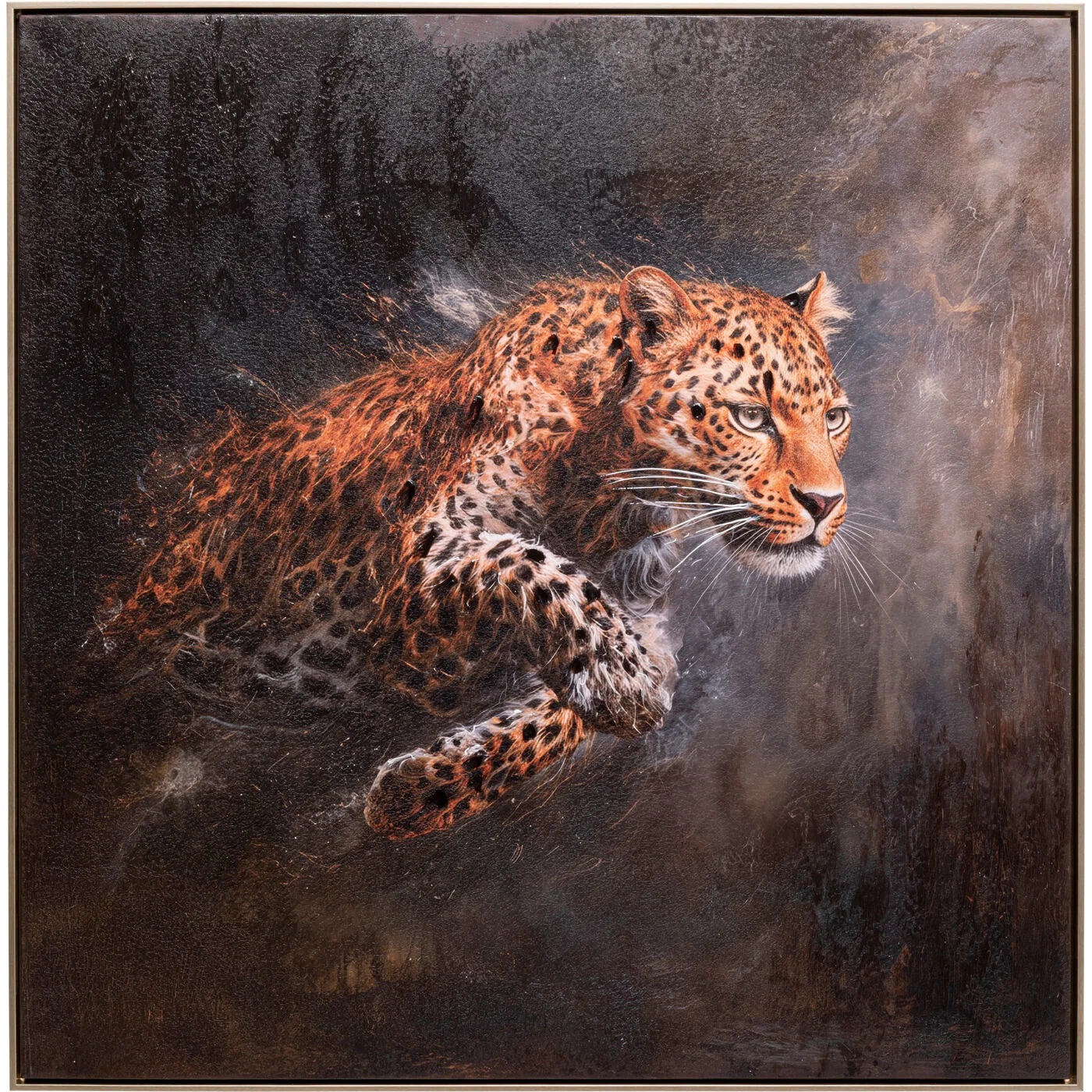 Wandbild Leopard 103 × 103 cm
